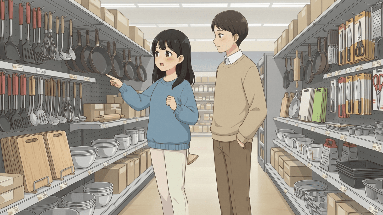 鍋や包丁は欠かせないはずだ。 Nồi và con dao là điều chắc chắn phải có.