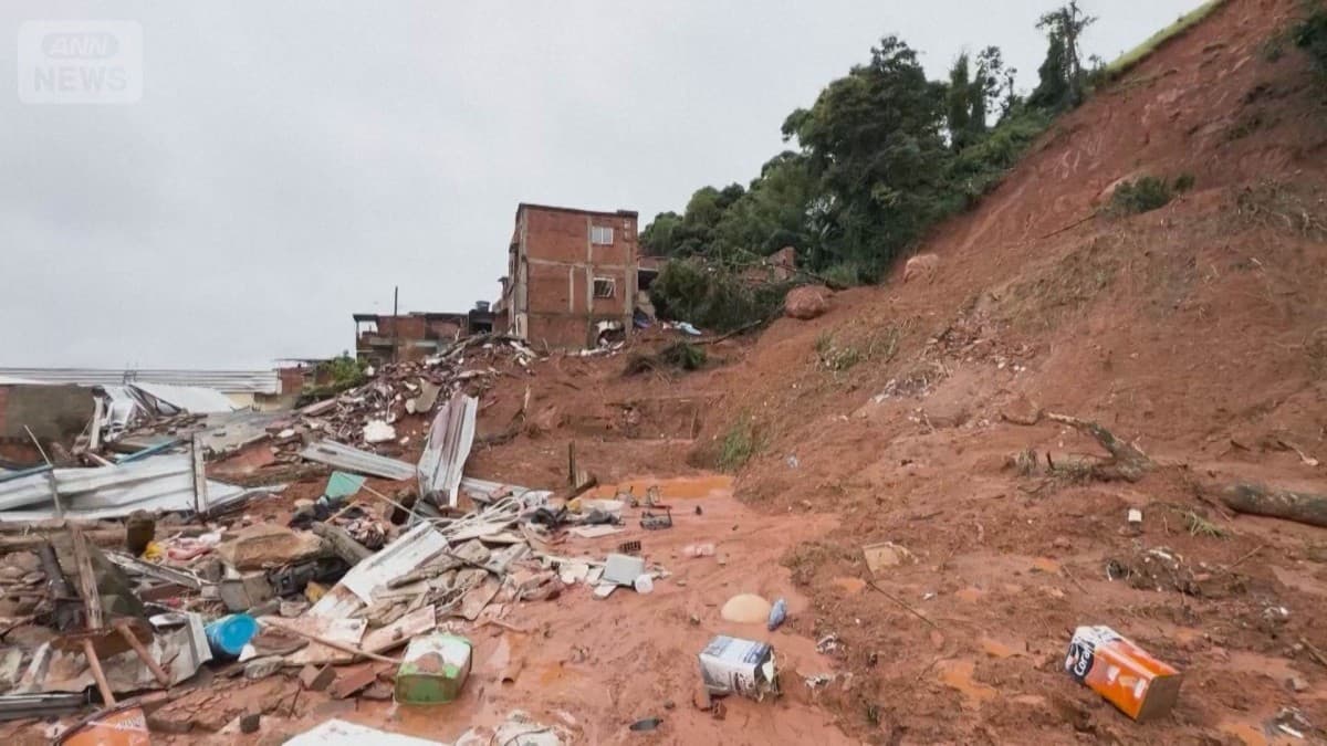 ブラジルで大雨　たくさんの人がいなくなる